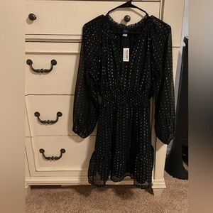 Old Navy Knee-length Black Ruched Dress